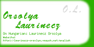 orsolya laurinecz business card